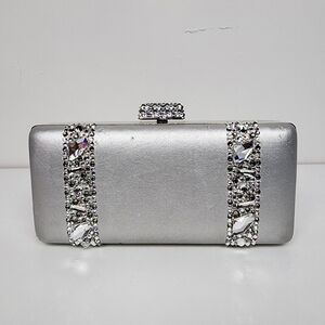 Jimmy Crystal New York evening bag, silver